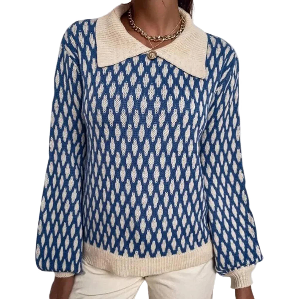 Damtröja med Kragdetalj Trendig 0