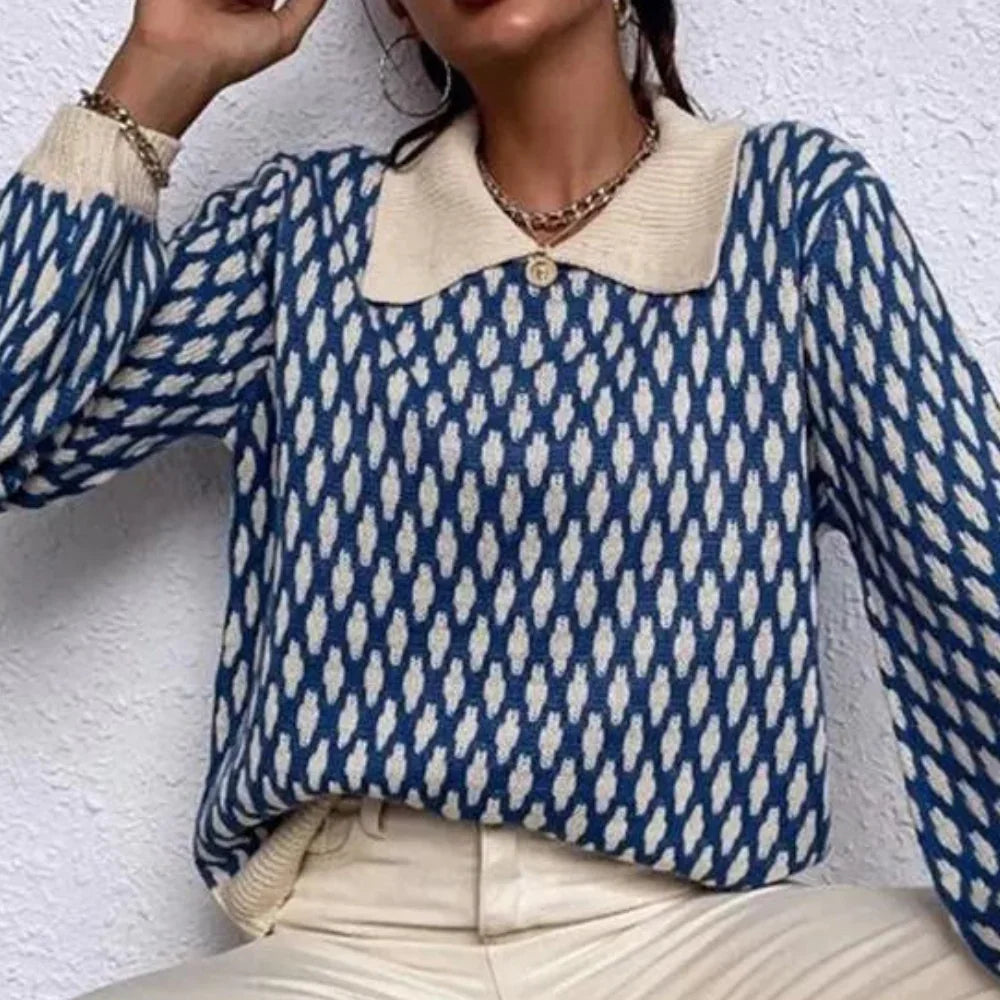 Damtröja med Kragdetalj Trendig 4