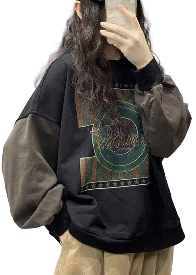 Damtröja med tryck för streetwear 0