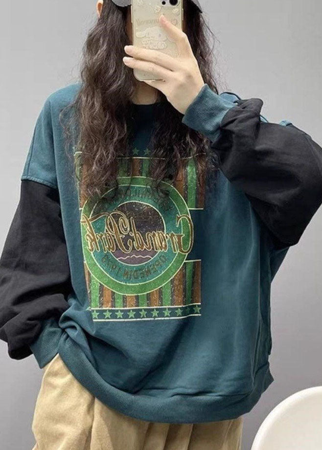 Damtröja med tryck för streetwear 1