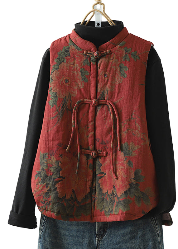 Damväst i Vintage Stil med Fringed Mönster 0