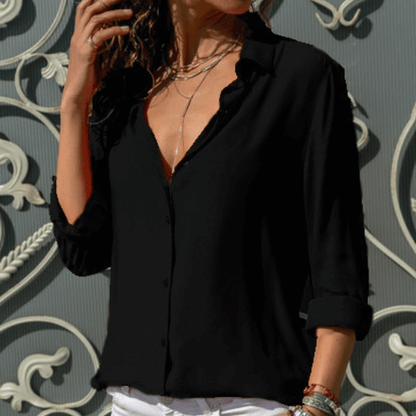 Variant image for Dam Blus Långärmad Elegant Polyester-49