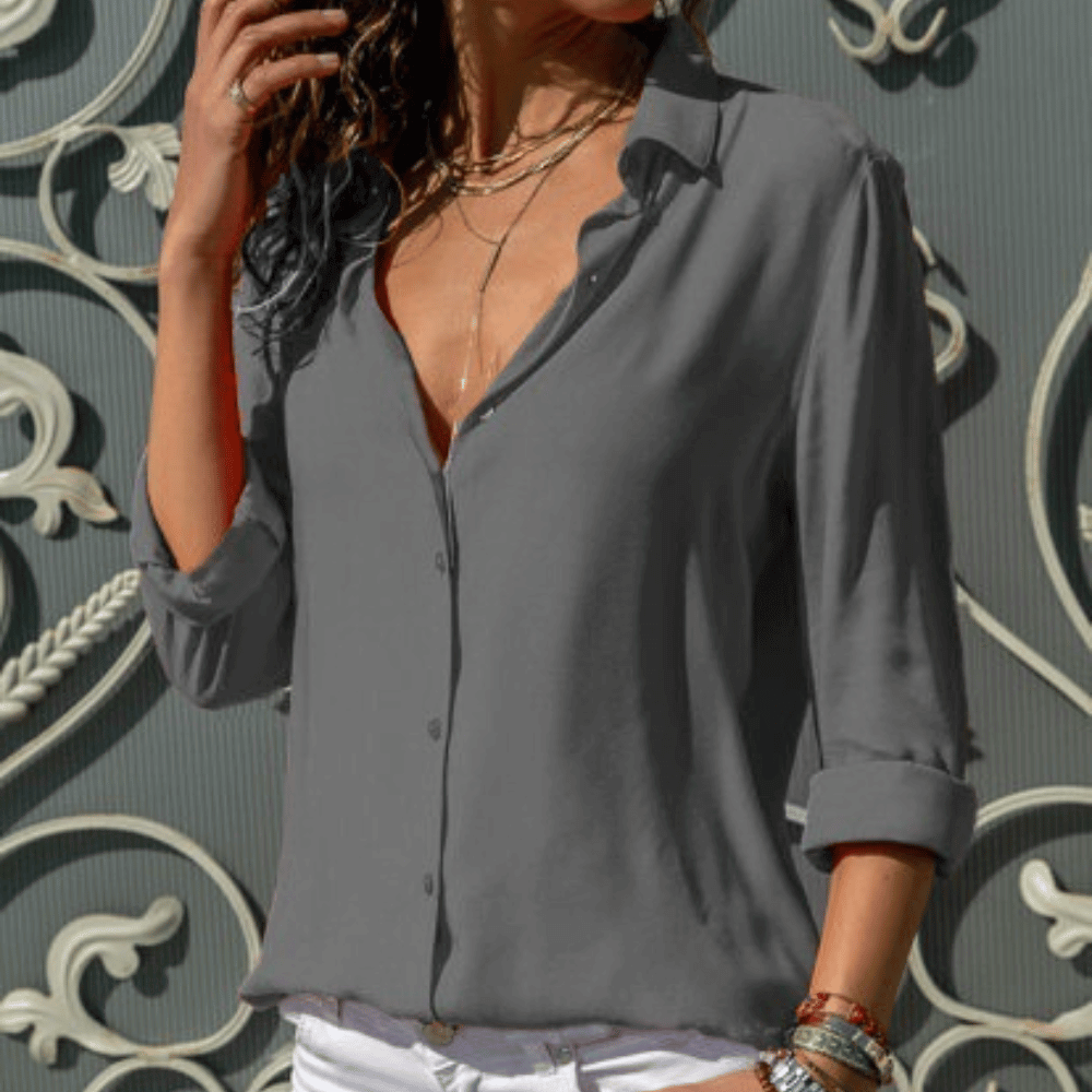Variant image for Dam Blus Långärmad Elegant Polyester-15