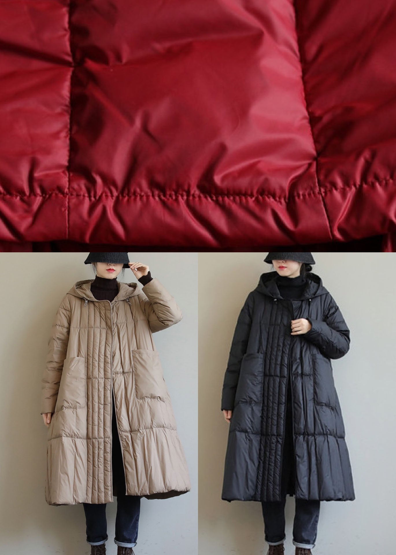 Dunjacka Dam Boho Stil Lösa Fickor Värmande Design 4