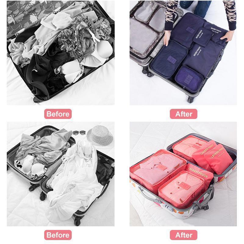 Resepackningsset för kvinnor - Mångsidiga och vattentåliga packkubor-5