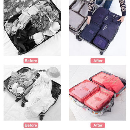Resepackningsset för kvinnor - Mångsidiga och vattentåliga packkubor-5