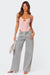 Dam Flared Jeans Blå Stilren Åndbar Stretch Denim-4
