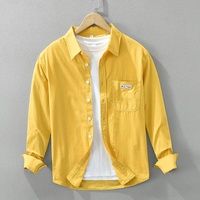 Variant image for Herrskjorta Tidlös Bomull Skjorta för Avslappnade och Formella Tillfällen-19