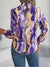 Dam Skjorta Marmormönster Trendig Polyester-6