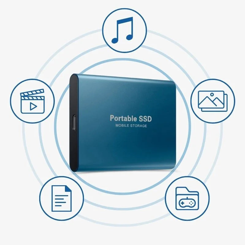 Extern SSD-disk i aluminium med hög hastighet 7