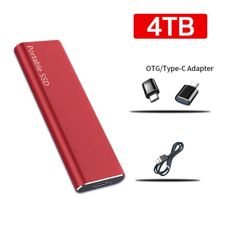 Extern hårddisk 4TB USB-C bärbar datalagring