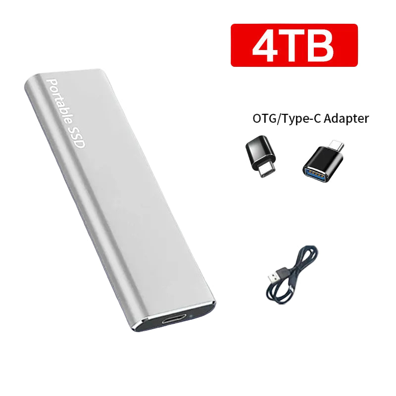 Extern hårddisk 4TB USB-C bärbar datalagring
