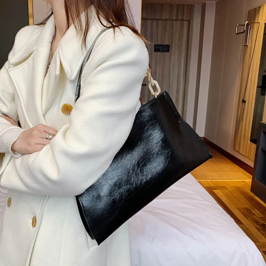 Dam Axelväska Elegant Konstläder Tidlös Design för Vardag och Fest 5