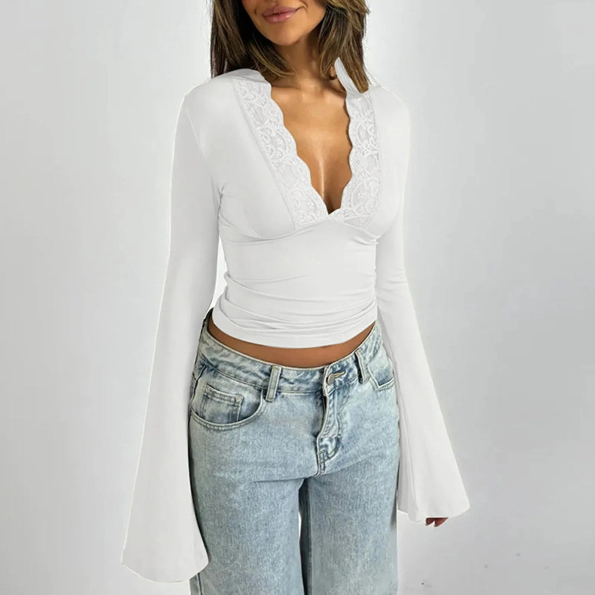 Festtoppar Dam Spets Chic Bomull 4