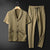 Herr Tvådelad Dräkt Modern Geometrisk Polyester 3