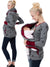 Gravid Sweatshirt Blommönster med Dragkedja för Kvinnor 0