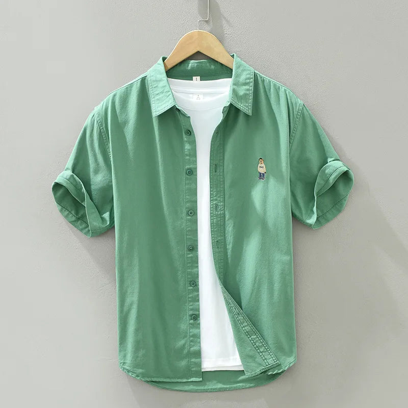 Variant image for Herrskjorta Kort Ärmar Casual Bomull-11