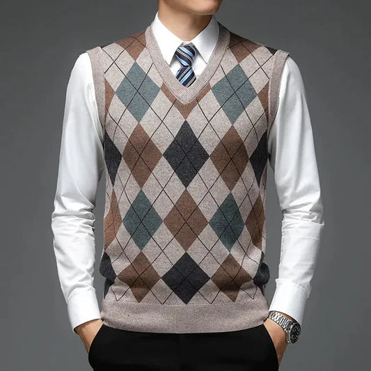 Variant image for Herr Tröja Vest Akryl Modern Stil-1