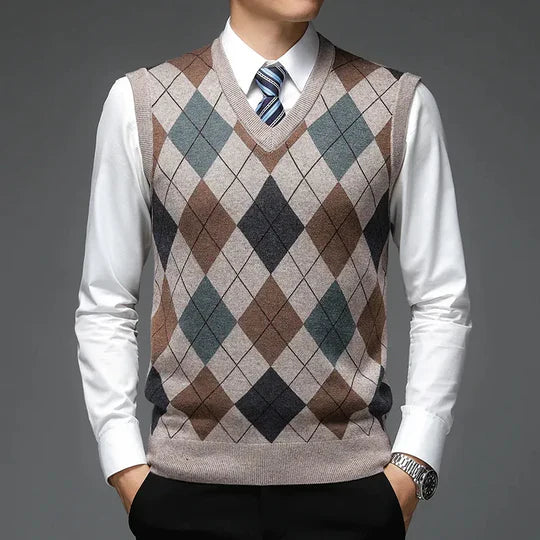 Variant image for Herr Tröja Vest Akryl Modern Stil-1