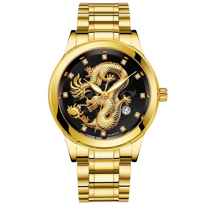 Ultratunn Golden Dragon Klocka