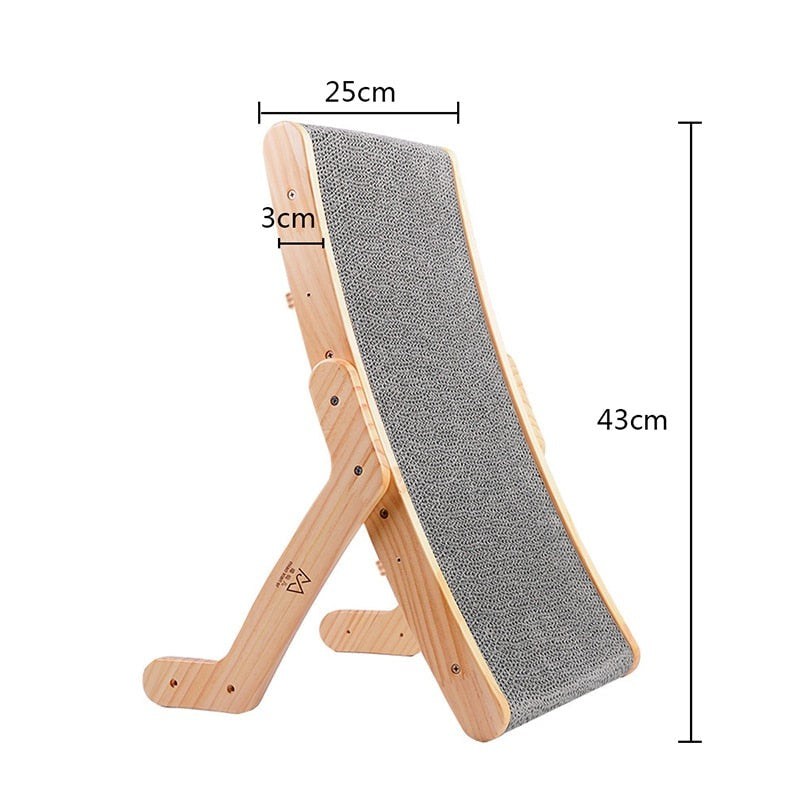 Wooden Cat Scratcher Bed