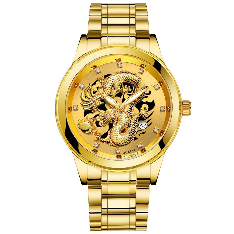 Ultratunn Golden Dragon Klocka