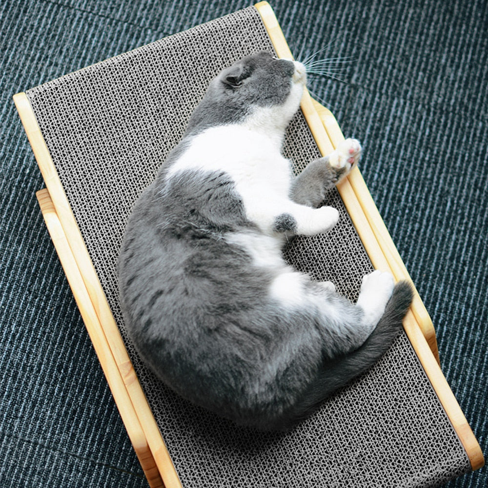 Wooden Cat Scratcher Bed