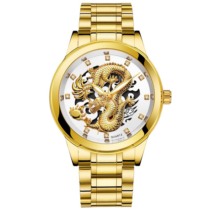 Ultratunn Golden Dragon Klocka