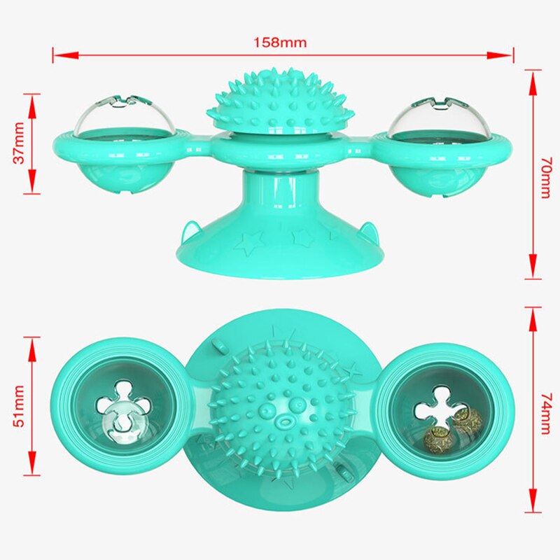 Snurrande Vindkvarn Kattleksak