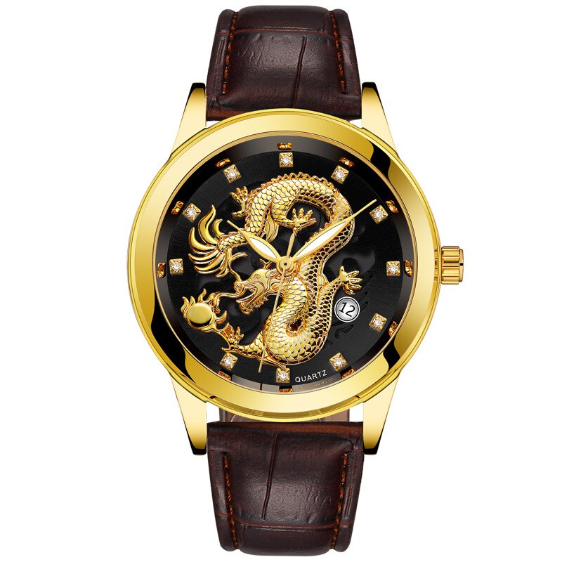 Ultratunn Golden Dragon Klocka