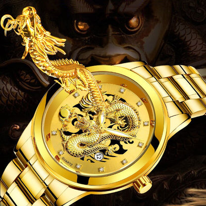 Ultratunn Guldfärgad Drake Klocka
