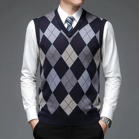 Variant image for Herr Tröja Vest Akryl Modern Stil-19