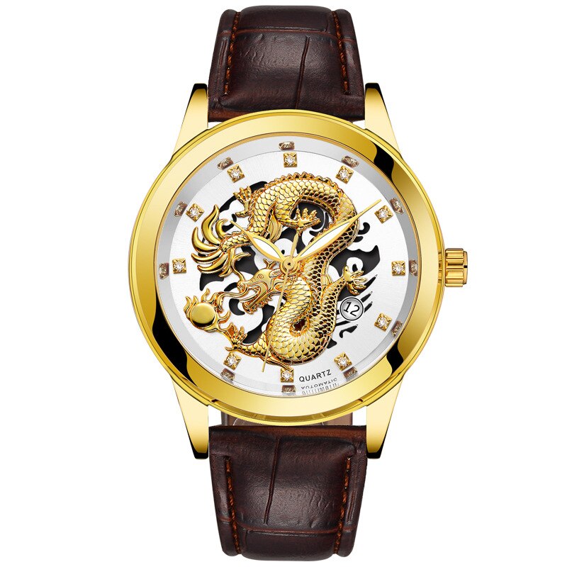 Ultratunn Golden Dragon Klocka