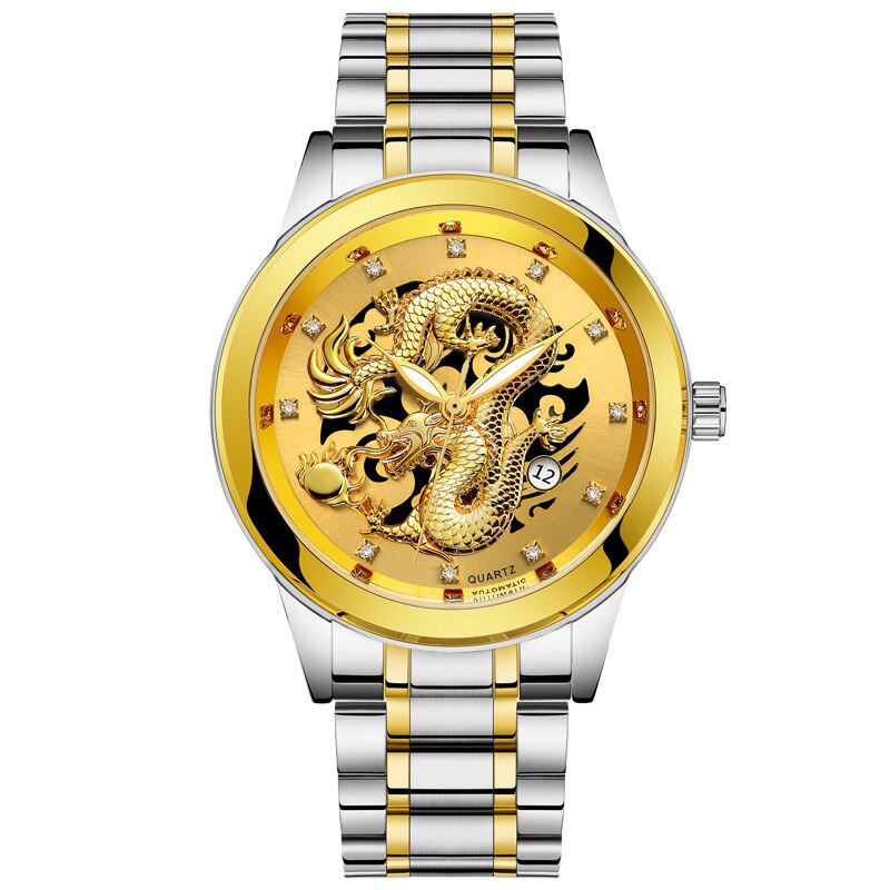 Ultratunn Golden Dragon Klocka