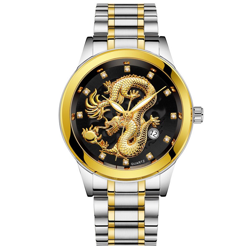 Ultratunn Golden Dragon Klocka