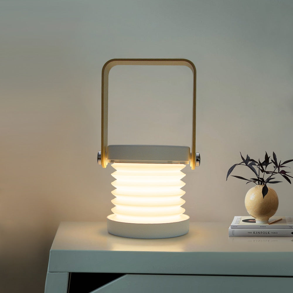 Fällbar touch LED campinglampa