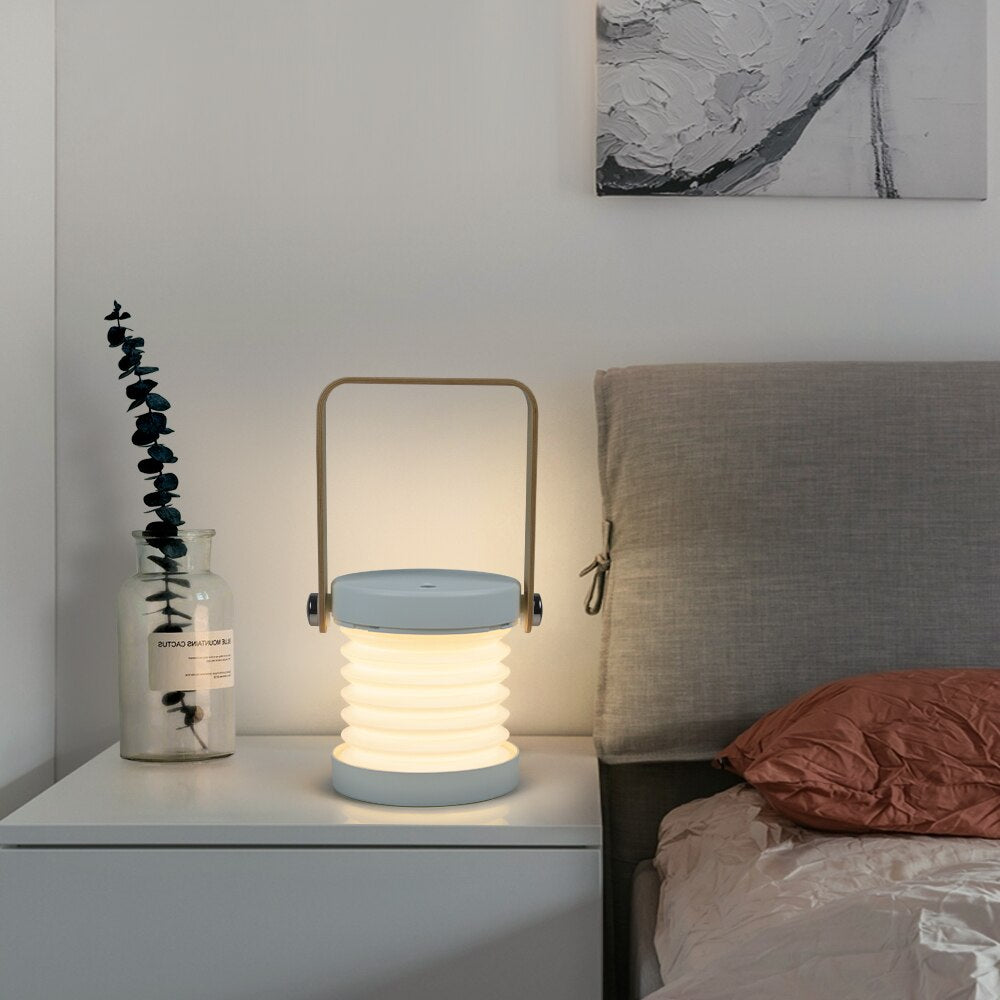 Fällbar touch LED campinglampa
