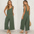 Dam Jumpsuit Luftig Ärmlös Bred Silhuett Lätt Material-2