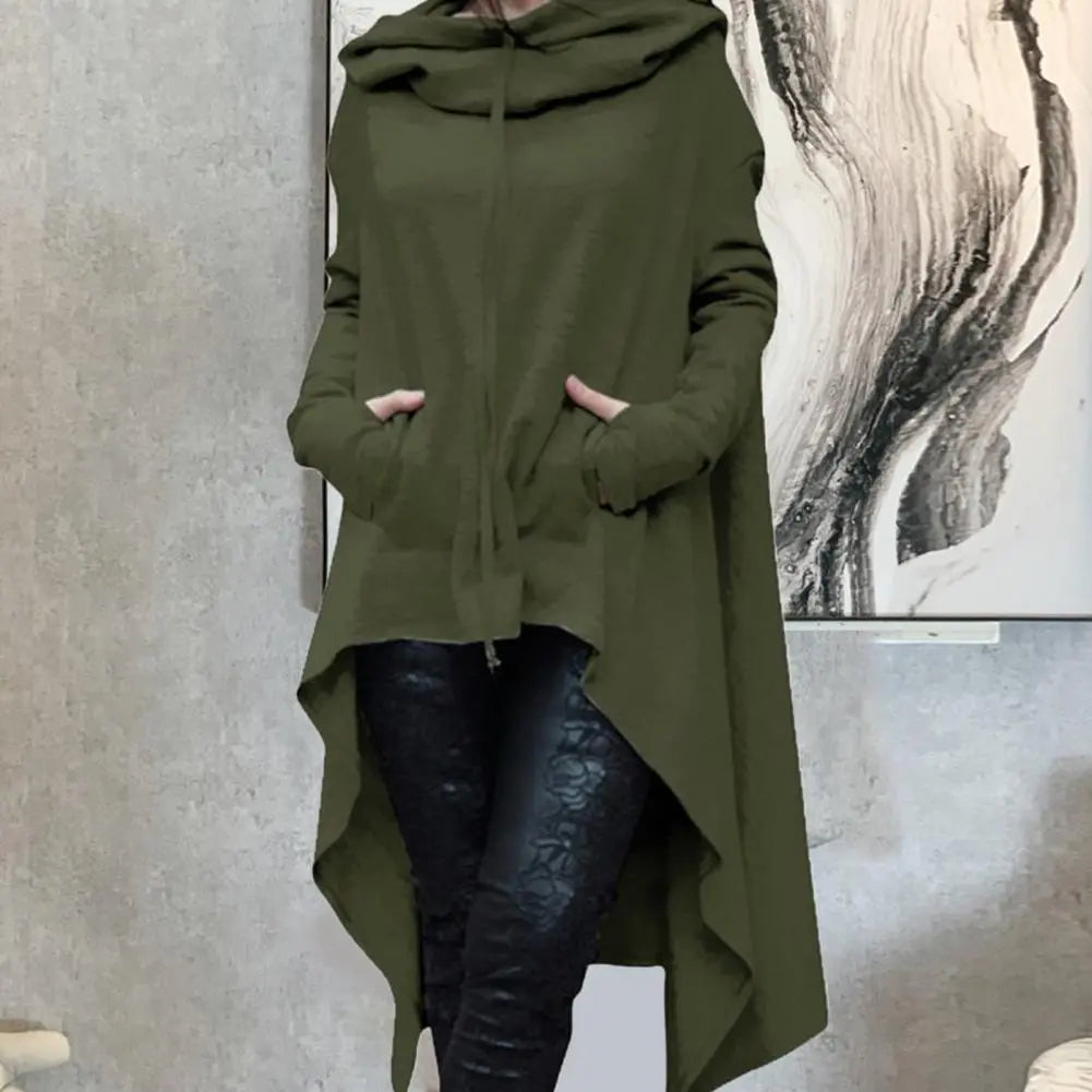Kvinnors Asymmetrisk Hoodie