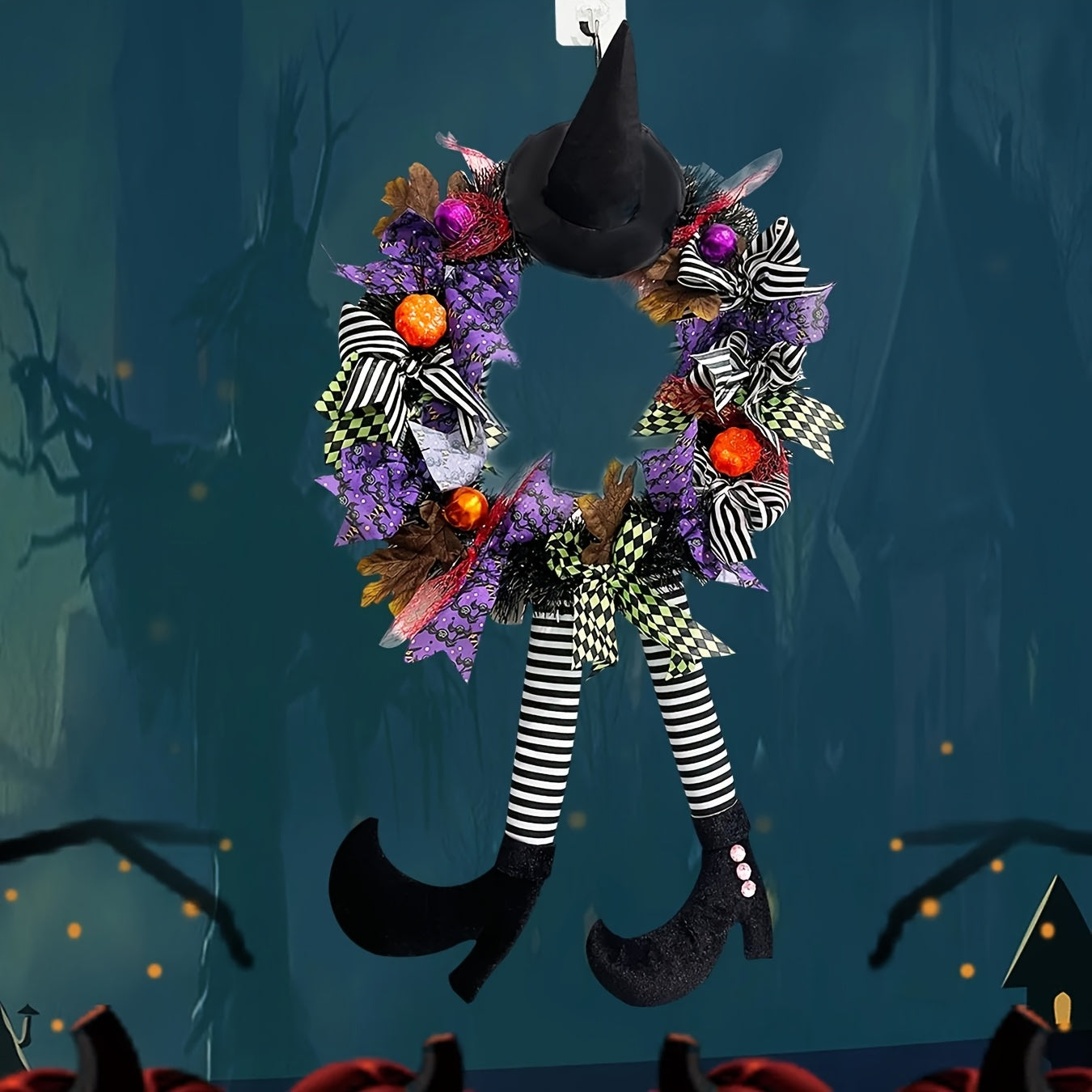 Halloween Dekoration Häxbens Dörrkrans 5