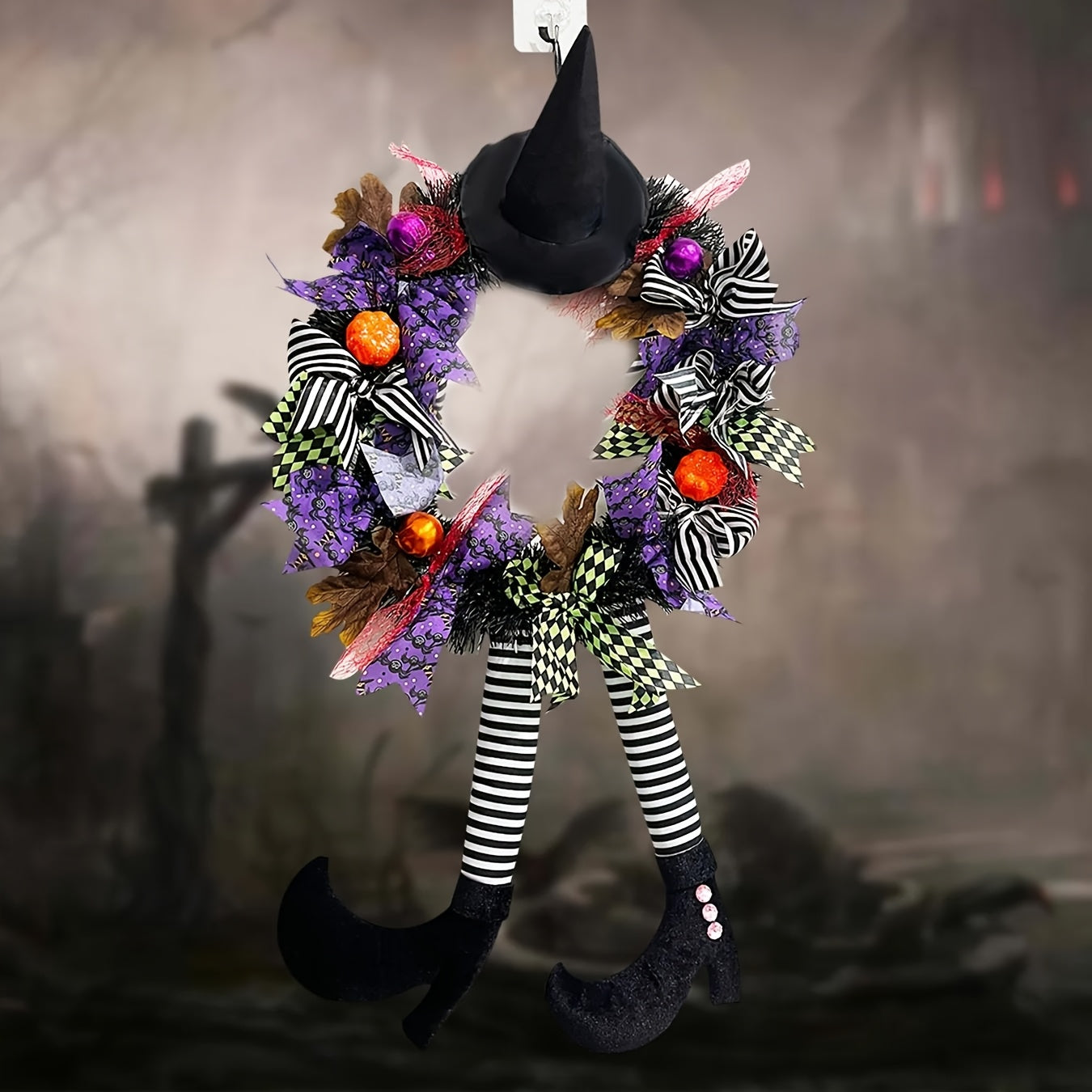 Halloween Dekoration Häxbens Dörrkrans 6
