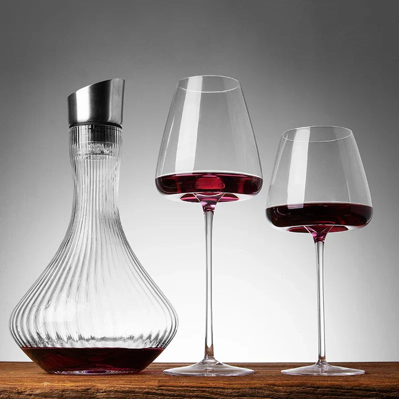 Handgjort vin- och champagneglasset med raffinerad design 4
