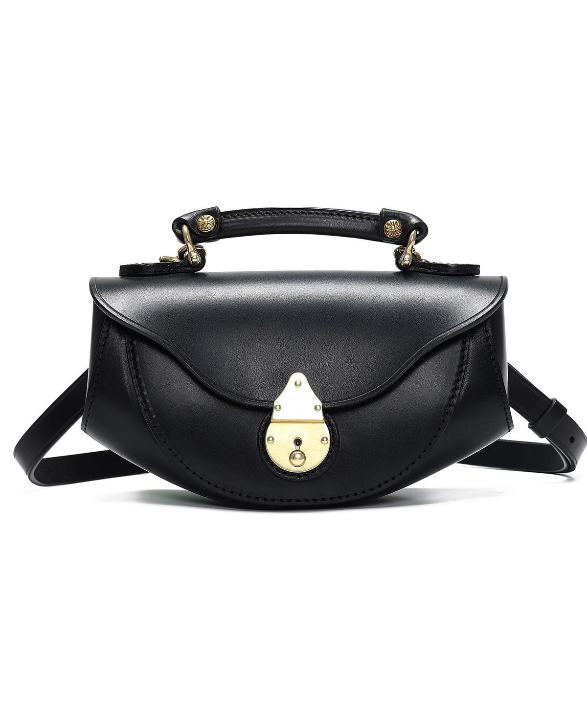 Handväska i kalvläder med stilren design 3