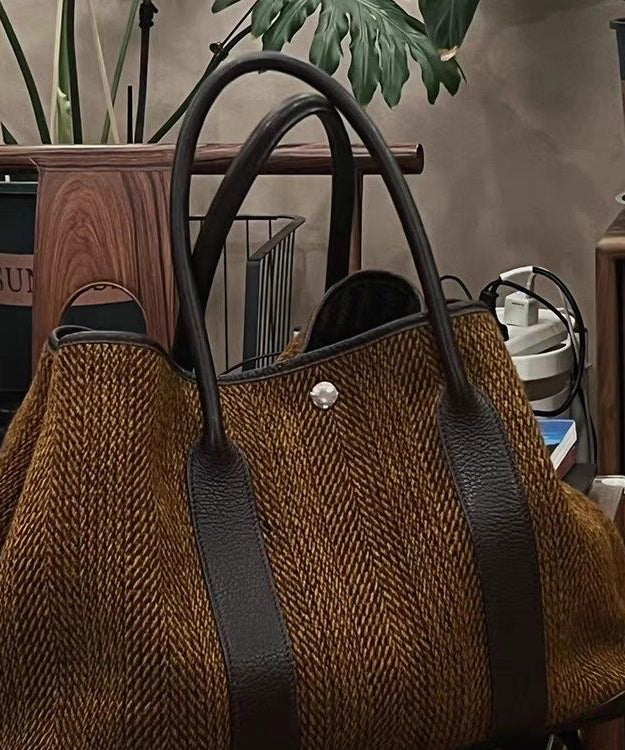 Handväska med stor kapacitet i chokladfärg 3