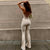 Dam Jumpsuit Stropplös Elegant Polyester med Blommiga Ben-2