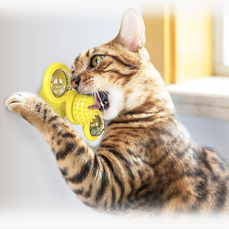 Snurrande Vindkvarn Kattleksak