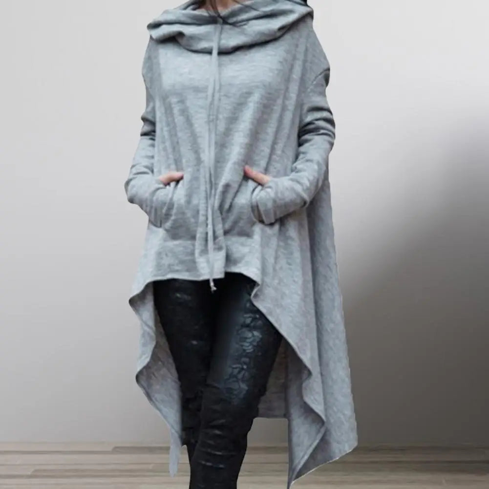 Kvinnors Asymmetrisk Hoodie