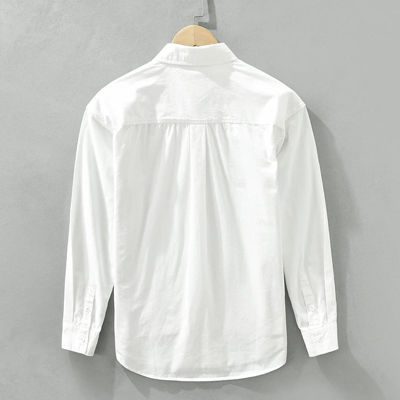 Herrskjorta Lapptäcksstil Avslappnad Bomull 3