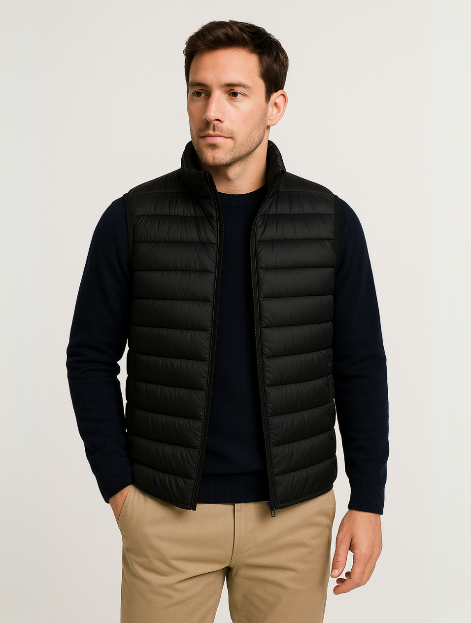 Herr Bodywarmer Quiltad Minimalistisk Stil 5