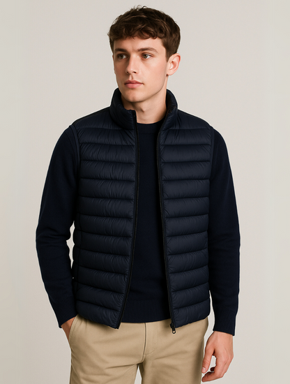 Herr Bodywarmer Quiltad Minimalistisk Stil 6